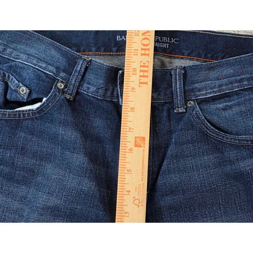 Banana Republic Vintage Straight Jeans Medium Indigo 33x30 Mens Denim
